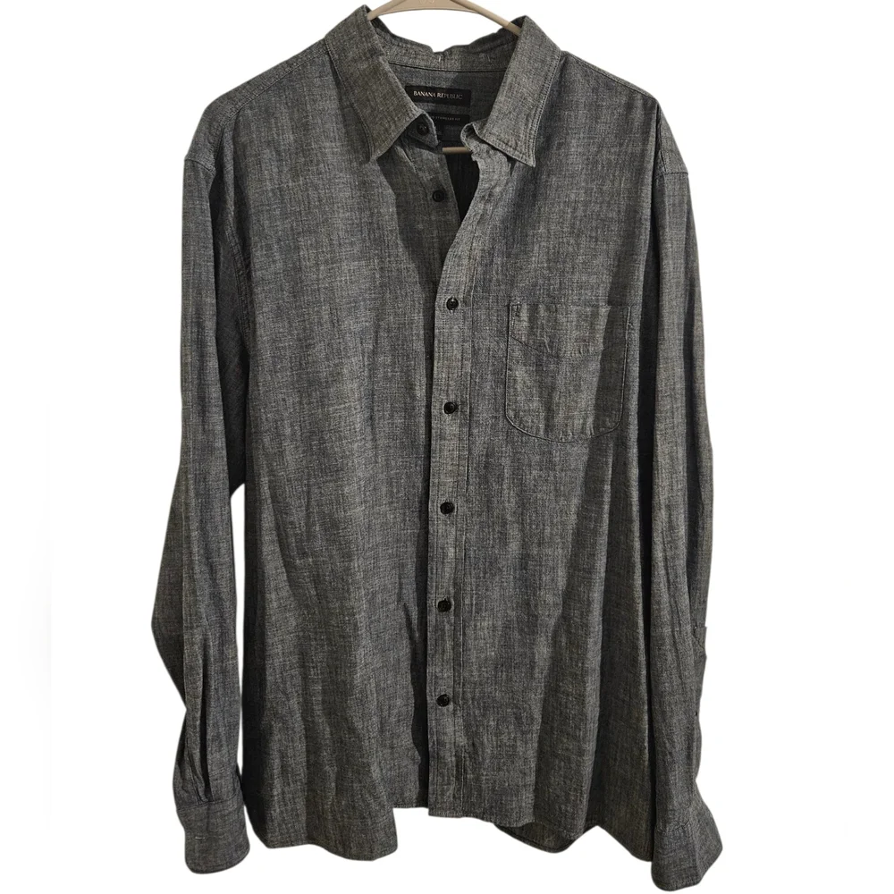 Banana Republic Charcoal Button-Down Shirt